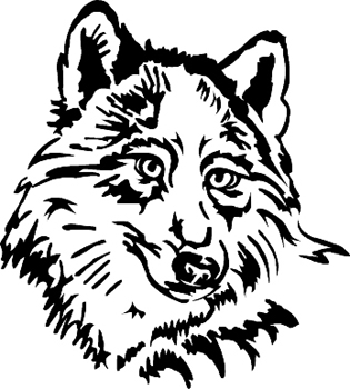 Wolf Mascot Vinyl Decal Customized Online. 2868