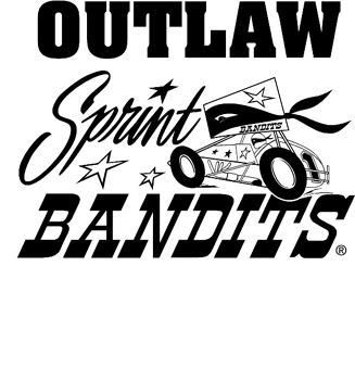 Outlaw Sprint Bandits' lettering vinyl sticker. Customize on line. 2886