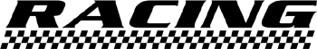 Racing lettering over checkerboard stripe vinyl decal Customized Online. 3113