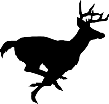 Running deer silhouette vinyl sticker. Customize on line. 3136