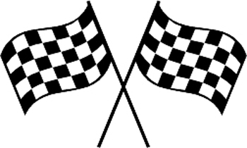 Checkered flags racing vinyl sticker. Customize on line. 3138