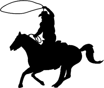 Rodeo cowboy roping vinyl decal. Customized Online. 3140