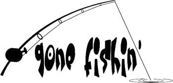 'Gone fishin' boat lettering Decal Customized Online. 3161