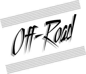 'Off Road' lettering vinyl decal.  Customized Online. 3178