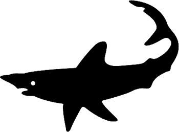 Shark silhouette vinyl Decal Customized Online. 3192
