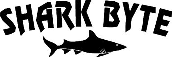 'Shark Byte' vinyl lettering w/shark Decal Customized Online. 3194