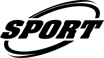 'Sport' lettering vinyl decal.  Customized Online. 3200