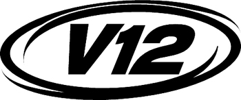 V12 lettering vinyl Decal Customized Online. 3211