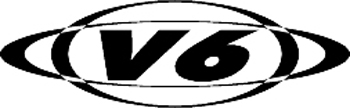 V6 vinyl decal Customized Online. 3216