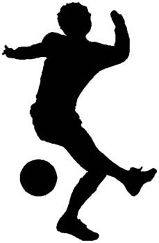 Soccer action sports decal. Customize as you order on line. 1D13- soccer players decal