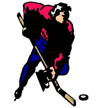 Hockey action sports decal. Customize as you order. 1K4 - hockey player vinyl decal