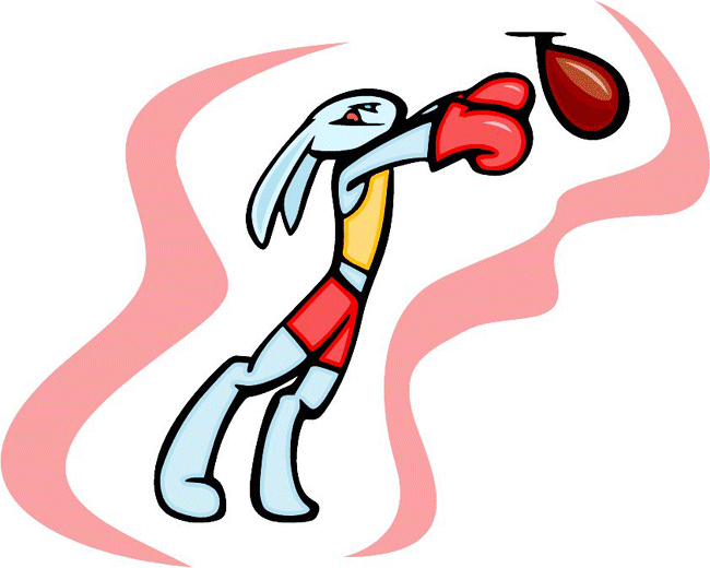 Boxer Sports Bunny Decal Sticker Customized Online