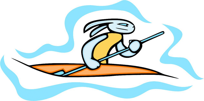 Rafting Sports Bunny Decal Sticker Customized Online