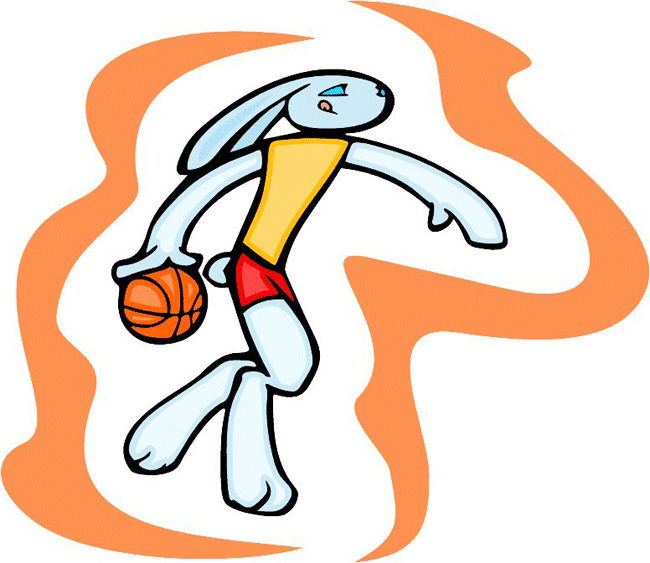 Basketball Sports Bunny Decal Sticker Customized Online