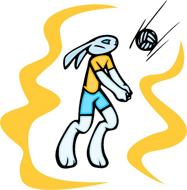 Volleyball Sports Bunny Decal Sticker Customized Online