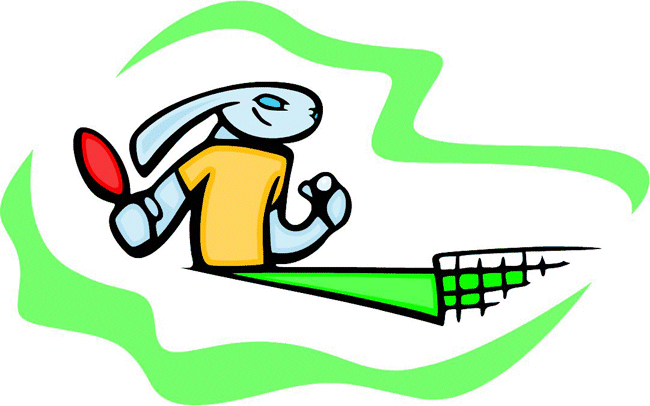 Ping Pong Sports Bunny Decal Sticker Customized Online