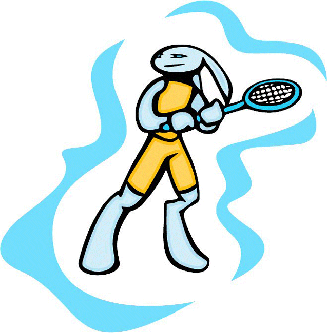 Tennis Badminton Sports Bunny Decal Sticker Customized Online