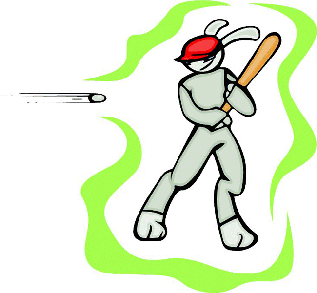 Baseball Sports Bunny Decal Sticker Customized Online