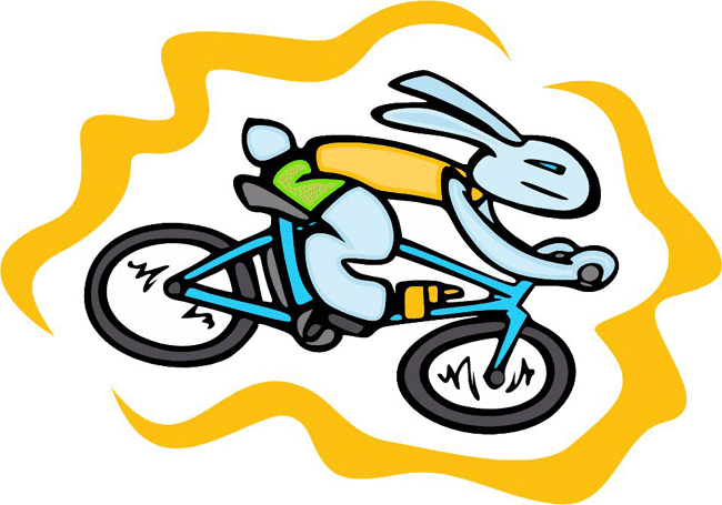 Bicycling Sports Bunny Decal Sticker Customized Online