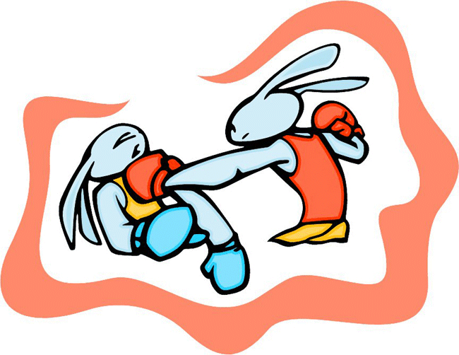 Fighting Sports Bunny Decal Sticker Customized Online