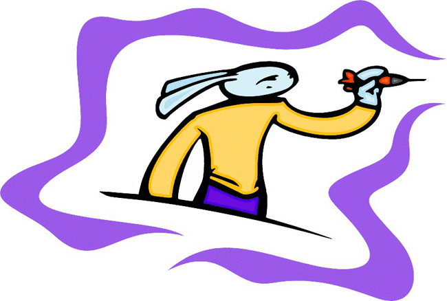 Darts Sports Bunny Decal Sticker Customized Online