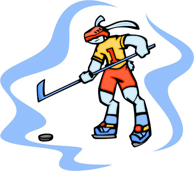 Hockey Sports Bunny Decal Sticker Customized Online