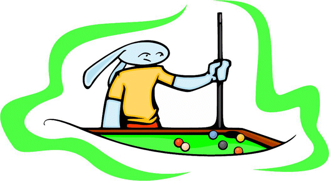 Pool Player Sports Bunny Decal Sticker Customized Online