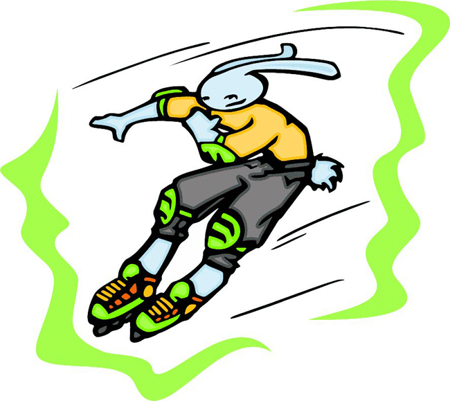 Rollerblading Sports Bunny Decal Sticker Customized Online