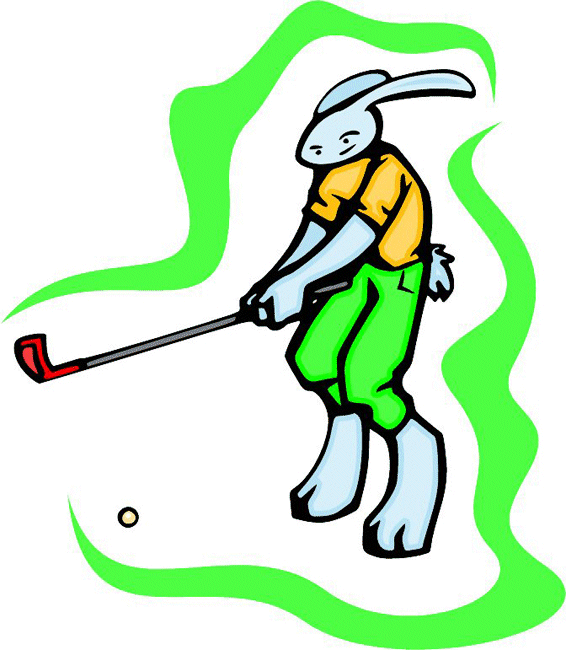 Golf Sports Bunny Decal Sticker Customized Online