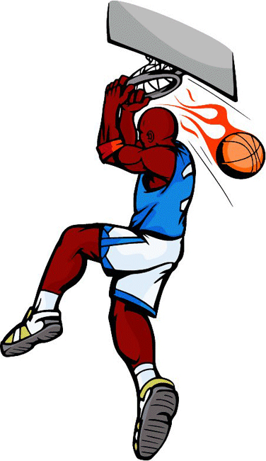 Flaming Basketball Player Decal Sticker Customized Online