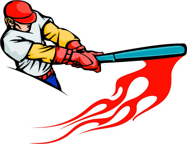Flaming Batter Decal Sticker Customized Online