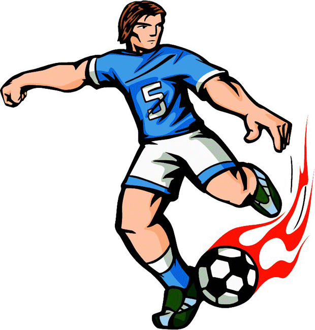 Flaming Soccer Player Decal Sticker Customized Online