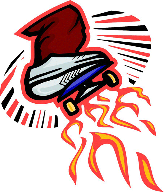Flaming Skateboarder Decal Sticker Customized Online