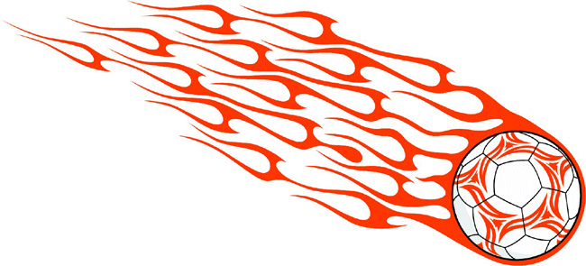 Flaming Soccer Ball Decal Sticker Customized Online