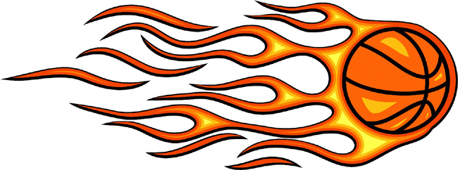 Flaming Basketball Decal Sticker Customized Online