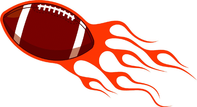 Flaming Foot Ball Decal Sticker Customized Online