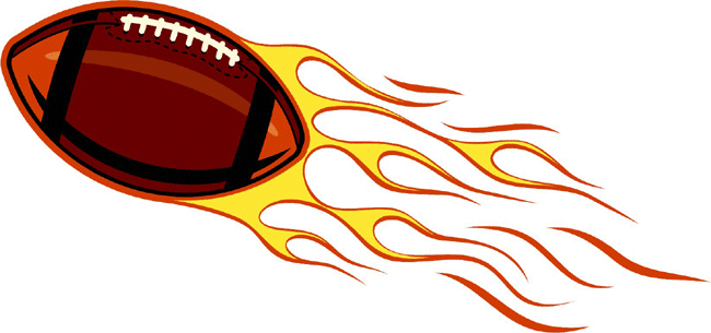 Flaming Football Decal Sticker Customized Online