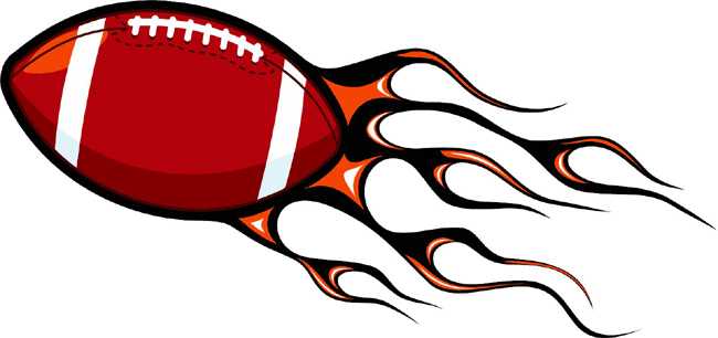 Flaming Football Decal Sticker Customized Online