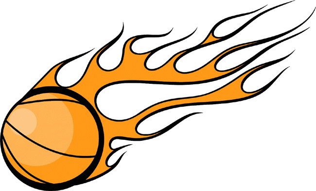 Flaming Basketball Decal Sticker Customized Online