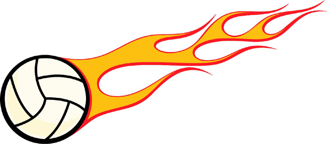 Flaming Volleyball Decal Sticker Customized Online