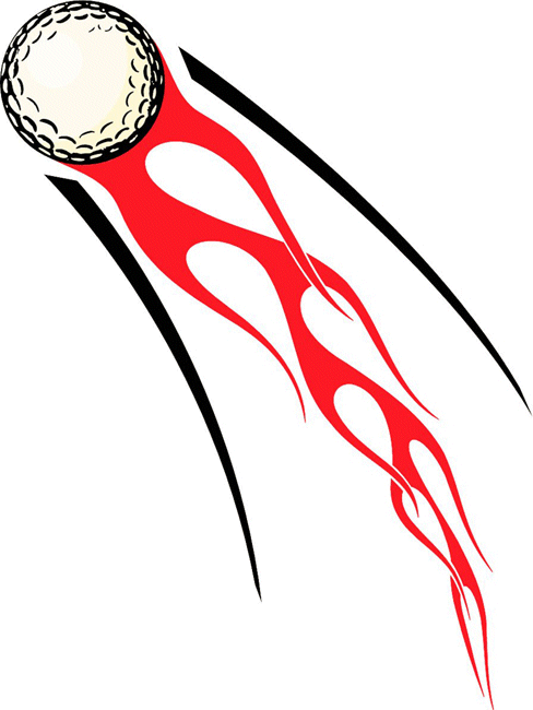 Flaming Golf Ball Decal Sticker Customized Online