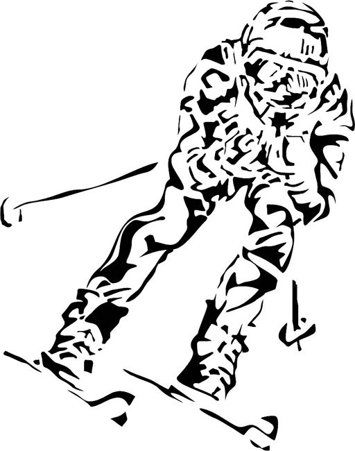Skiing Decal Sticker Customized Online