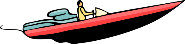 Speed boat full color sports sticker. Make it your own. AUTO_BOAT_5C_16