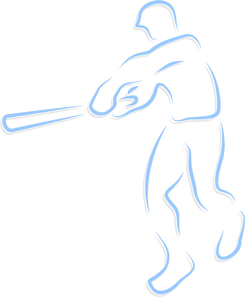 Batters swing sports sticker. Make it your own. BASEBALL_2C_05