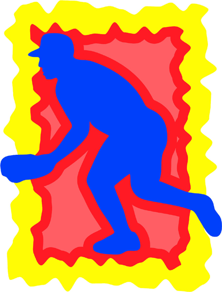 Baseball player full color sports decal. Make it your own. BASEBALL_3C_16