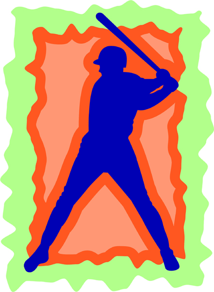 Batter full color sports decal. Personalize on line. BASEBALL_3C_25