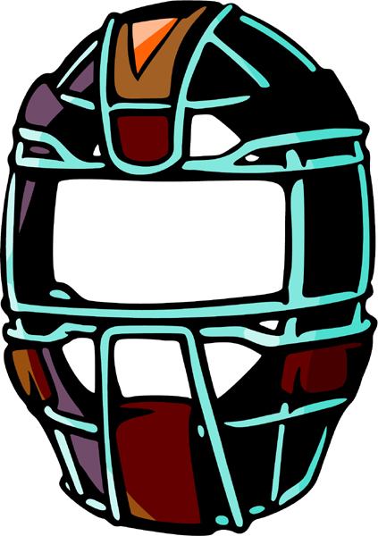 Baseball helmet full color sports sticker. Personalize as you order. BASEBALL_5C_21