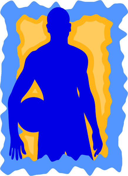 Basketball player and ball full color sports decal. Make it personal. BASKETBALL_3C_13