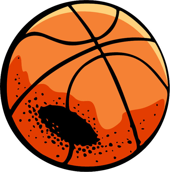 Basketball full color sports sticker. Personalize on line. BASKETBALL_5C_18