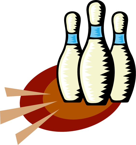 Bowling pins sports sticker. Make it your own! ESPORTS_43